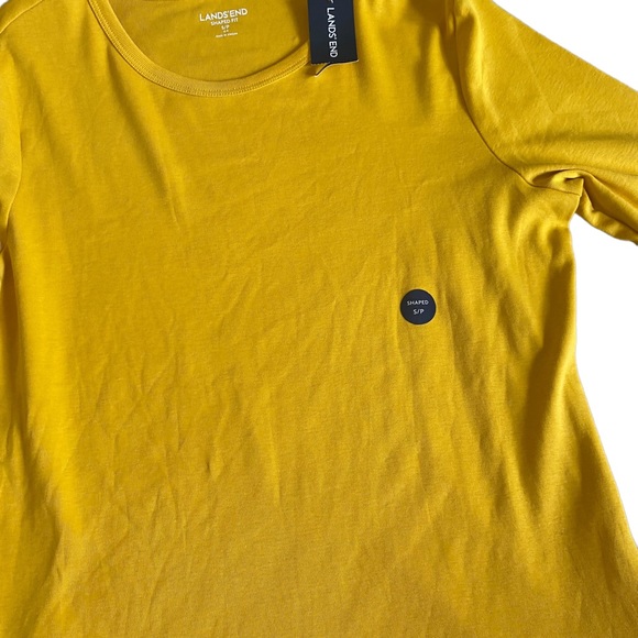 NWT Lands End yellow long sleeve shirt - Picture 2 of 8